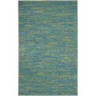 Nourison Home Essentials NRE01 3' x 5' Blue Green Outdoor Rug (Dropshippable)