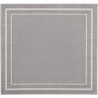 Nourison Home Essentials NRE02 5' x Square Grey/Ivory Contemporary Rug (Dropshippable)