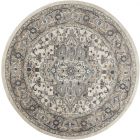 Nourison Home Quarry QUA05 7'10" x Round Ivory/Grey Farmhouse Indoor Rug (Dropshippable)