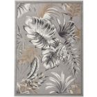 Nourison Home Seaside SDS01 5'3" x 7'3" Grey Tropical Indoor Rug