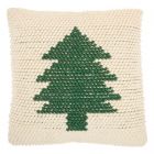 Nourison Home Holiday Pillows Fir Trees 20" x 20" Green Ivory Indoor Throw Pillow
