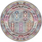 Nourison Home Vintage Kashan VKA06 6' x Round Grey/Multi Bohemian Indoor Rug