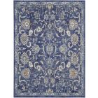 Nourison Home Grafix GRF24 3'9" x 5'9" Navy Vintage Indoor Rug