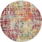Nourison Home Celestial CES13 4' x Round Pink/Multicolor Modern & Contemporary Indoor Rug (Dropshippable)