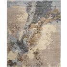 Nourison Home Silk Shadows SHA23 5'6" x 7'5" Beige Blue Modern Indoor Rug (Dropshippable)