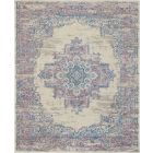 Nourison Home Grafix GRF14 7' x 10' Ivory/Pink Vintage Indoor Rug (Dropshippable)