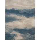 Nourison Home Maxell MAE06 7'10" x 10'6" Ivory/Teal Modern Indoor Rug (Dropshippable)