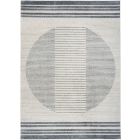 Nourison Home Astra Machine Washable ASW05 6'7" x 9' Ivory Blue Rectangle Modern Indoor Rug (Dropshippable)