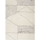 Nourison Home Modern Comfort MNC02 5'3" x 7' Ivory Black Scandinavian Indoor Rug (Dropshippable)