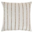 Nourison Home Sofia Beaded Stripes 20" x 20" Ivory Indoor Throw Pillow