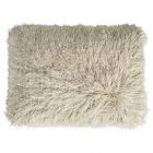 Nourison Home Shag Yarn Shimmer 14" x 20" Beige Indoor Throw Pillow