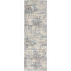 Nourison Home Solace SLA03 2'3" x 7'3" Ivory/Grey/Blue Modern Indoor Rug (Dropshippable)