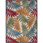 Nourison Home Aloha ALH18 9' x 12' Multicolor Rectangle Tropical Rug