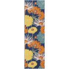 Nourison Home Allur ALR06 2'3" x 7'6" Navy Multicolor Runner Contemporary Indoor Rug