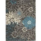 Nourison Home Passion PSN17 3'9" x 5'9" Charcoal/Blue Contemporary Indoor Rug (Dropshippable)