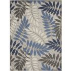 Nourison Home Aloha ALH18 9'6" x 13' Grey/Blue Rectangle Tropical Rug (Dropshippable)
