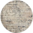 Nourison Home Quarry QUA01 4' x Round Beige/Grey Modern Indoor Rug (Dropshippable)