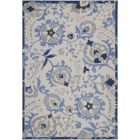 Nourison Home Aloha ALH17 3'6" x 5'6" Blue/Grey Rectangle Farmhouse Rug