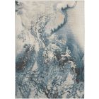 Nourison Home Maxell MAE08 3'10" x 5'10" Ivory/Teal Modern Indoor Rug (Dropshippable)