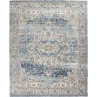 Nourison Home Quarry QUA11 7'10" x 9'10" Ivory Blue Vintage Indoor Rug (Dropshippable)