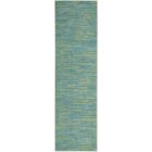 Nourison Home Essentials NRE01 2' x 6' Blue Green Outdoor Rug (Dropshippable)