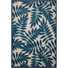 Nourison Home Aloha ALH18 5'3" x 7'5" Navy Rectangle Tropical Rug