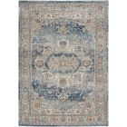Nourison Home Quarry QUA11 3'9" x 5'9" Ivory Blue Vintage Indoor Rug (Dropshippable)