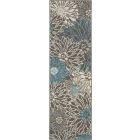 Nourison Home Passion PSN17 1'10" x 6' Charcoal/Blue Contemporary Indoor Rug (Dropshippable)