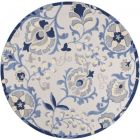 Nourison Home Aloha ALH17 7'10" x Round Blue/Grey Farmhouse Rug