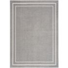 Nourison Home Essentials NRE02 4' x 6' Grey/Ivory Contemporary Rug (Dropshippable)