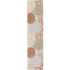 Nourison Home Aloha ALH05 2'3" x 8' Ivory Multicolor Runner Outdoor Rug