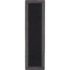 Nourison Home Essentials NRE02 2'2" x 7'6" Black Ivory Contemporary Rug (Dropshippable)