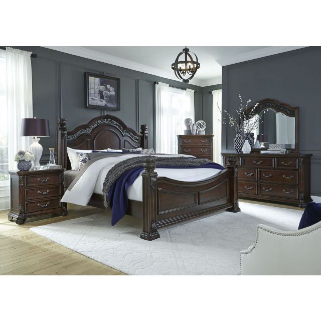 Liberty Furniture Messina Estates Queen Poster Bedroom Set #737-BR-QPS