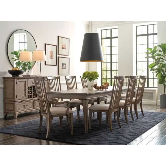 American Drew Carmine Gilliam Leg Dining Set with Spindle Back Side Chair