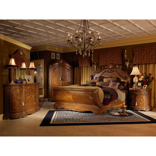 AICO Michael Amini Cortina Sleigh Bedroom Set