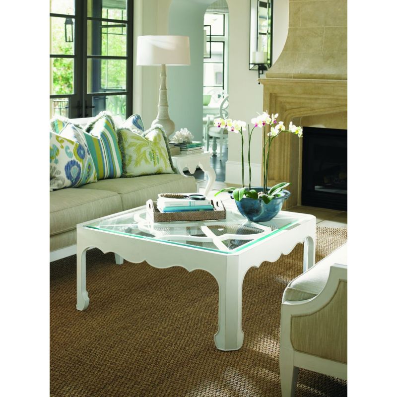Tommy Bahama Home Ivory Key Cassava Cocktail Table - Thumbnail 2