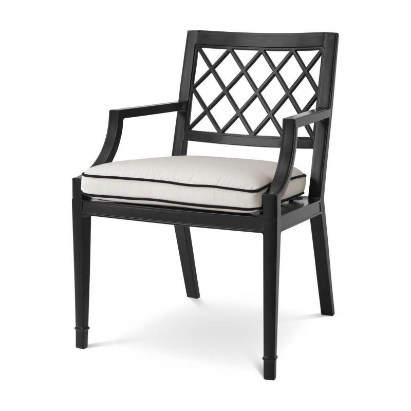 Eichholtz Outdoor Dining Chair Paladium with Arm - Thumbnail 2