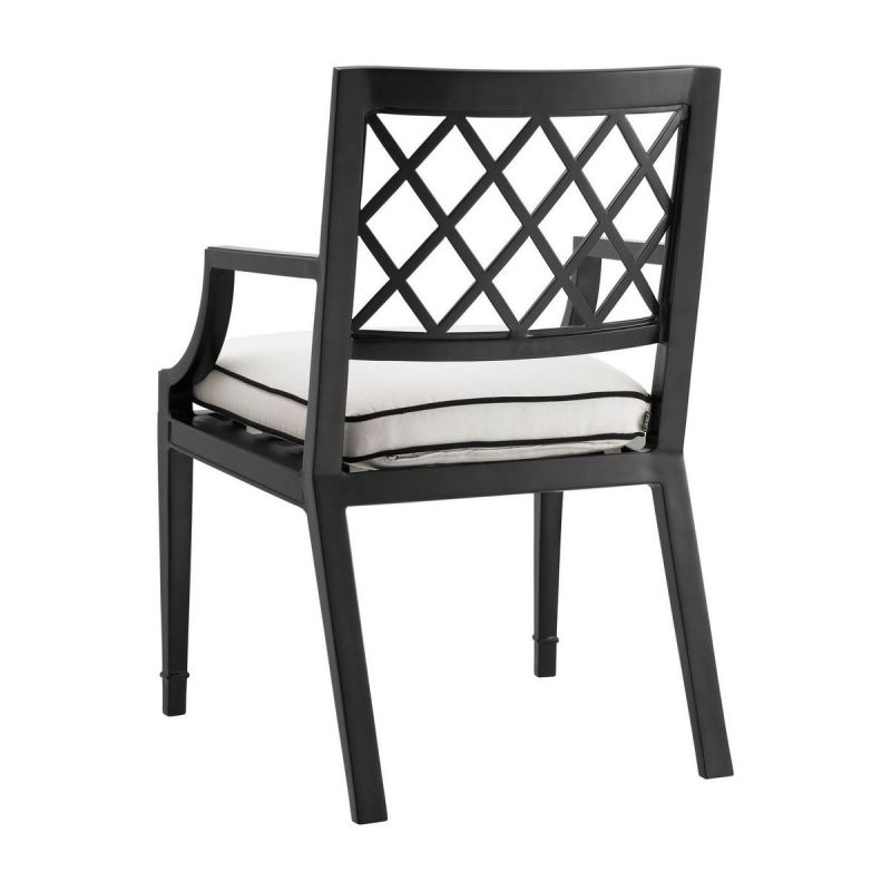 Eichholtz Outdoor Dining Chair Paladium with Arm - Thumbnail 3