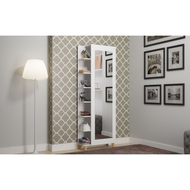 Manhattan Comfort Minetta 14-Pair Mid Century Shoe Closet - Thumbnail 2