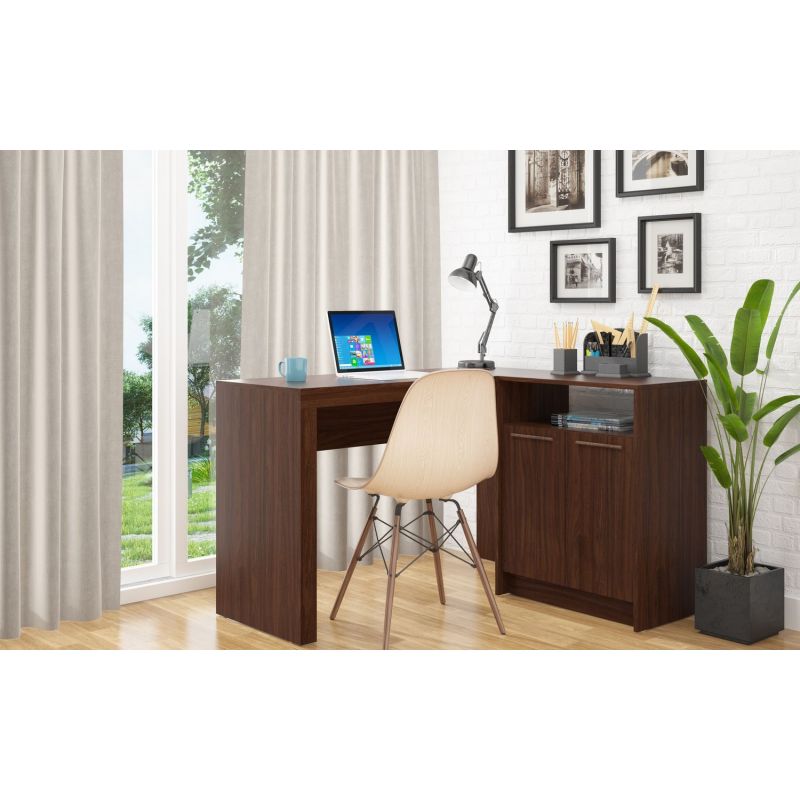 Manhattan Comfort Kalmar L-Shaped Office Desk - Thumbnail 3