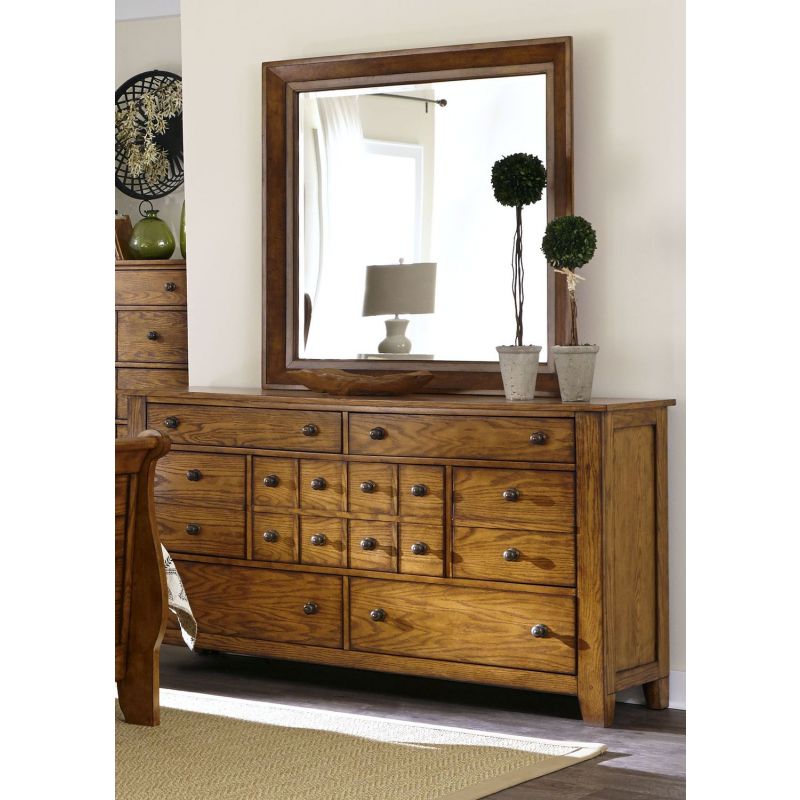Liberty Furniture Grandpas Cabin Dresser & Mirror - Thumbnail 4