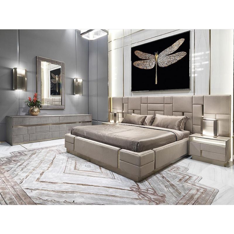 Lazio Geometric Panel Bed