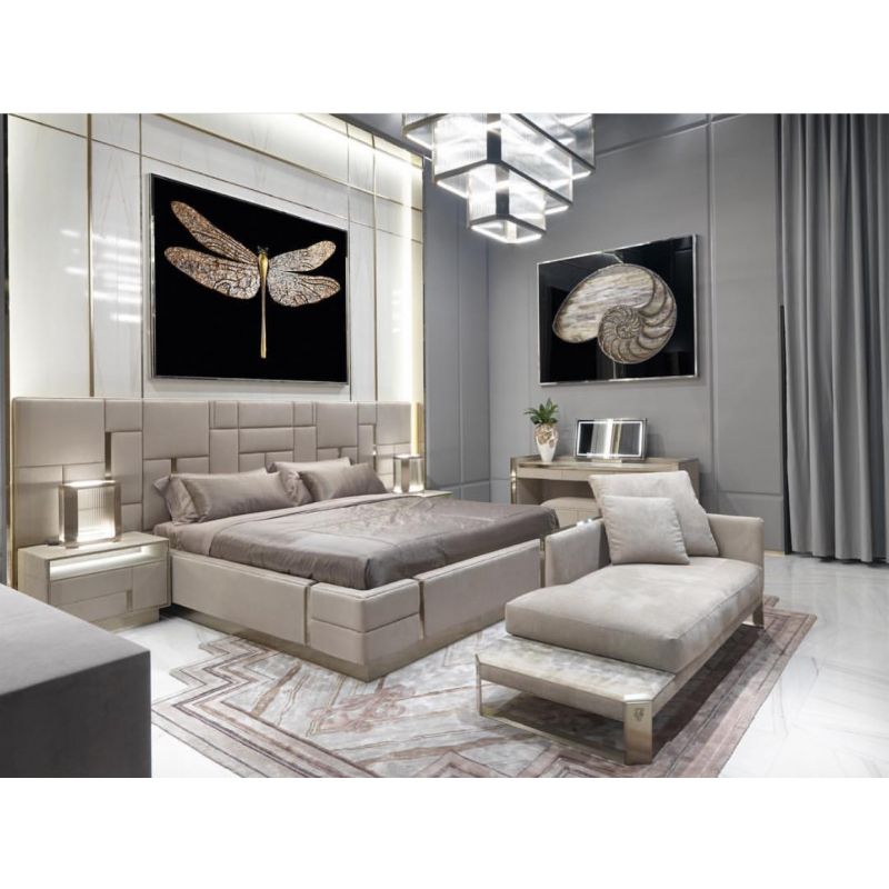 Lazio Geometric Panel Bed - Thumbnail 2