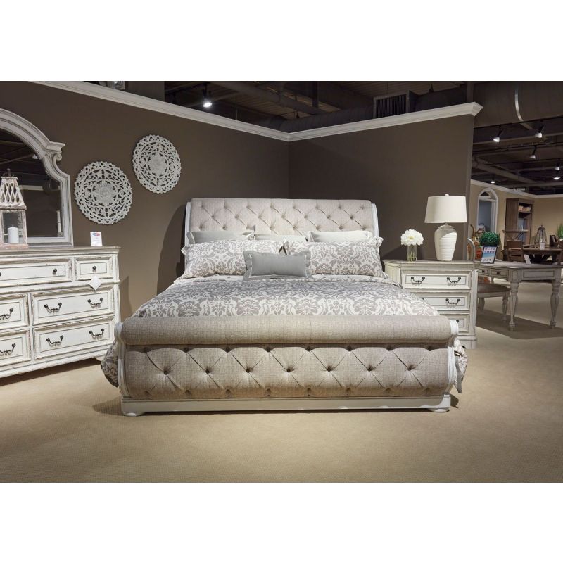 Liberty Furniture Magnolia Manor Queen Uph Sleigh Bed - Thumbnail 5