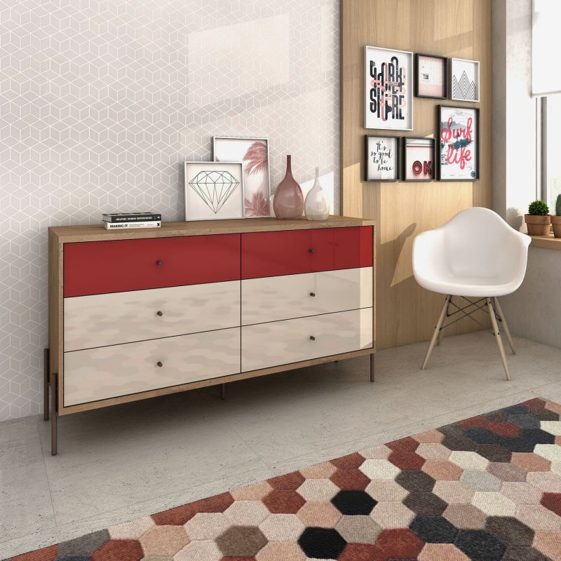 Manhattan Comfort Joy 59" Wide Double Dresser - Thumbnail 2