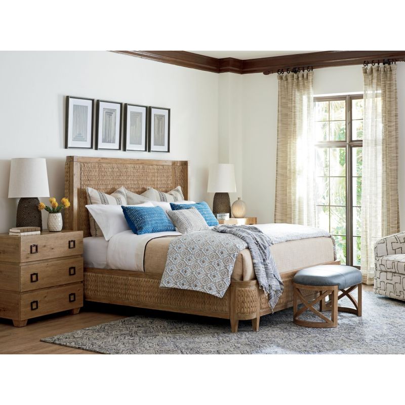 Tommy Bahama Los Altos Ivory Coast Woven Bedroom Set In Cal King