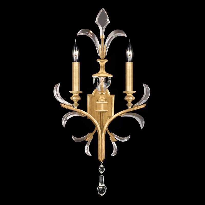 Fine Art Beveled Arcs 32" Sconce in Gold Leaf - 704850-3