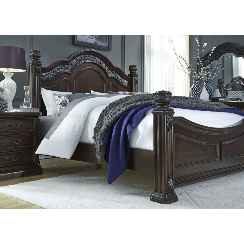 Messina Estates King Poster Bed - Thumbnail 3