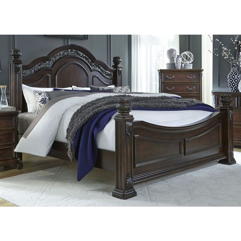 Messina Estates King Poster Bed - Thumbnail 2
