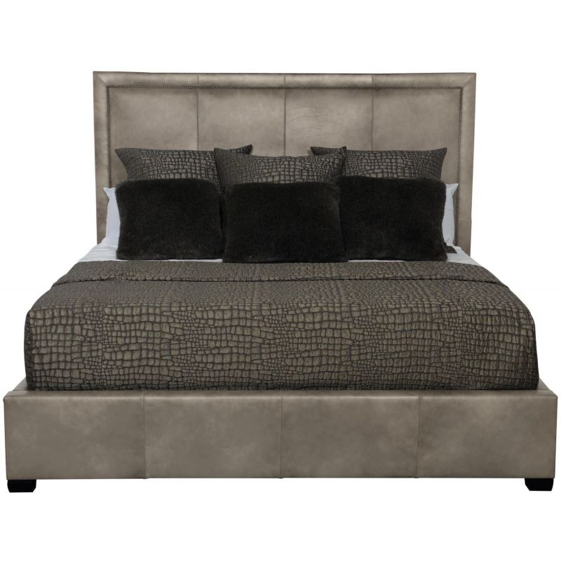 Bernhardt Interiors Morgan Leather Panel Bed - Thumbnail 4